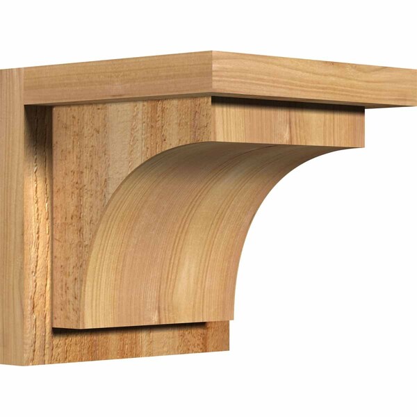 Ekena Millwork Huntington Rough Sawn Corbel w/Backplate, Western Red Cedar, 8"W x 8"D x 8"H COR08X08X08HUN01RWR - main
